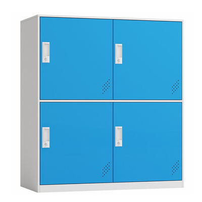وردي أزرق أربعة أبواب H1000 * W900 * D400mm نصف ارتفاع خزانة للمدرسة الابتدائية