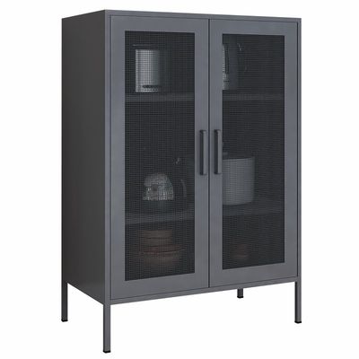 باب شبكي معدني مزدوج 1015x800x400mm خزانة نصف ارتفاع للاستخدام المنزلي