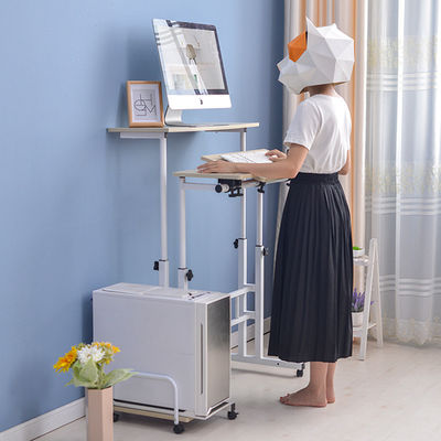 Home Computer Host W60cm طاولة دراسة معدنية مع ارتفاع قابل للتعديل